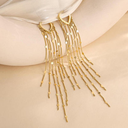 14K Gold Plated Chandelier Earrings