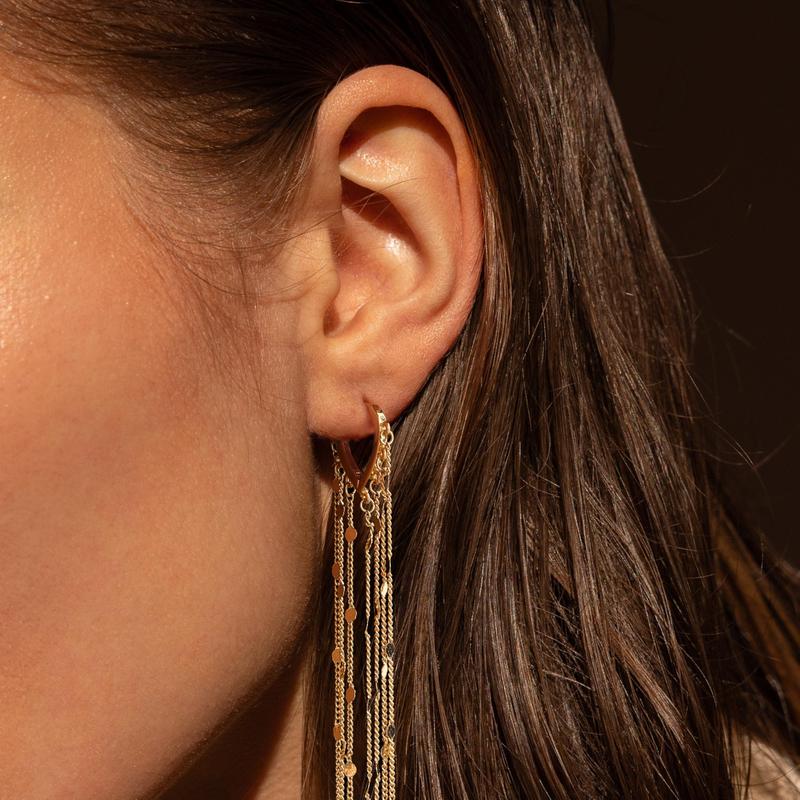 14K Gold Plated Chandelier Earrings