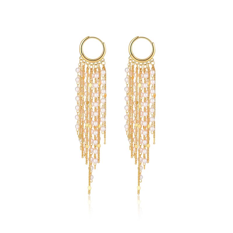 14K Gold Plated Chandelier Earrings