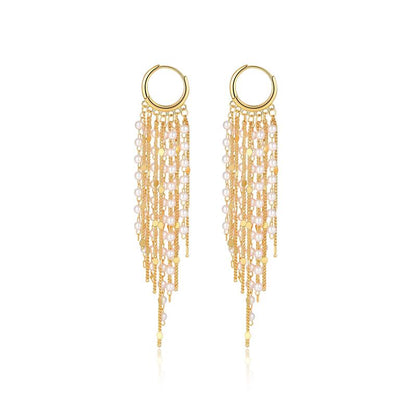 14K Gold Plated Chandelier Earrings