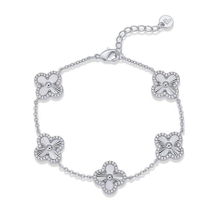 PAVOI 14K Gold Plated Lucky Clover Bracelet – Cubic Zirconia