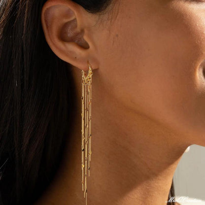 14K Gold Plated Chandelier Earrings