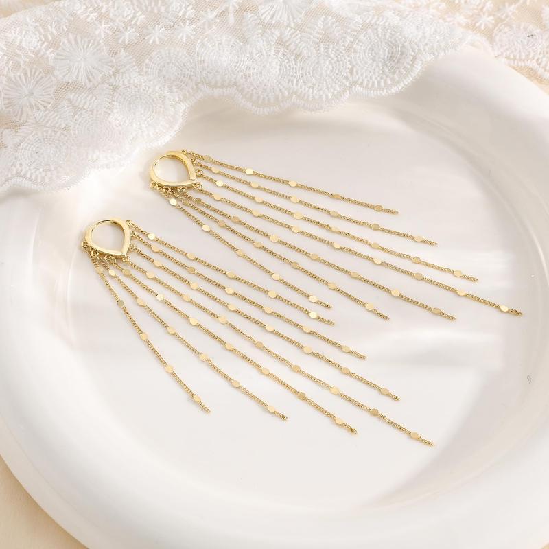 14K Gold Plated Chandelier Earrings