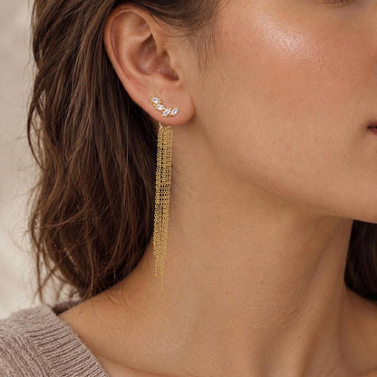 14K Gold Plated Chandelier Earrings